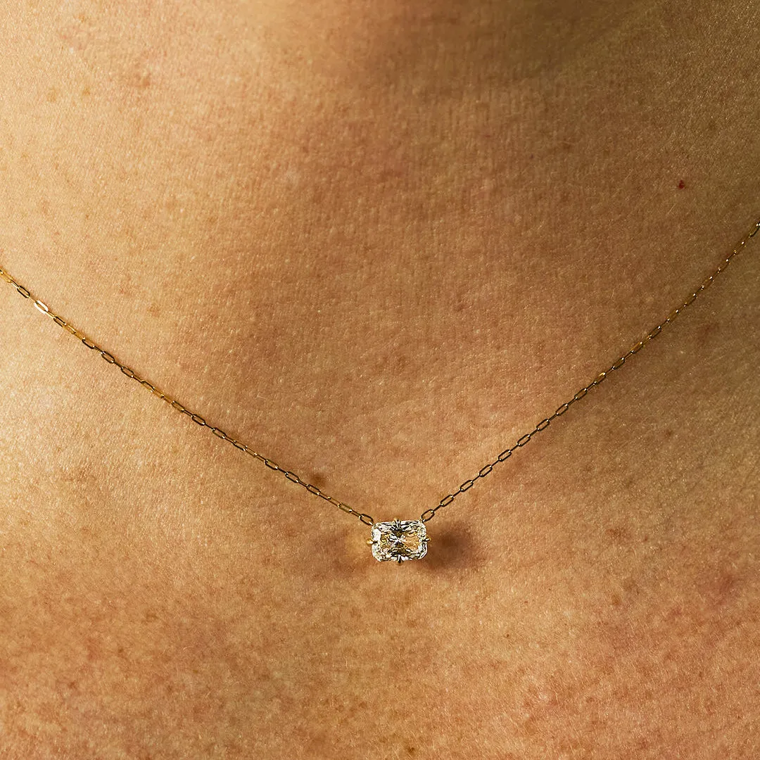 Radiant Cut Diamond Solitaire Necklace