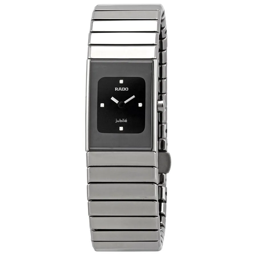Rado Ceramica Quartz Diamond Black Dial Ladies Watch R21827752