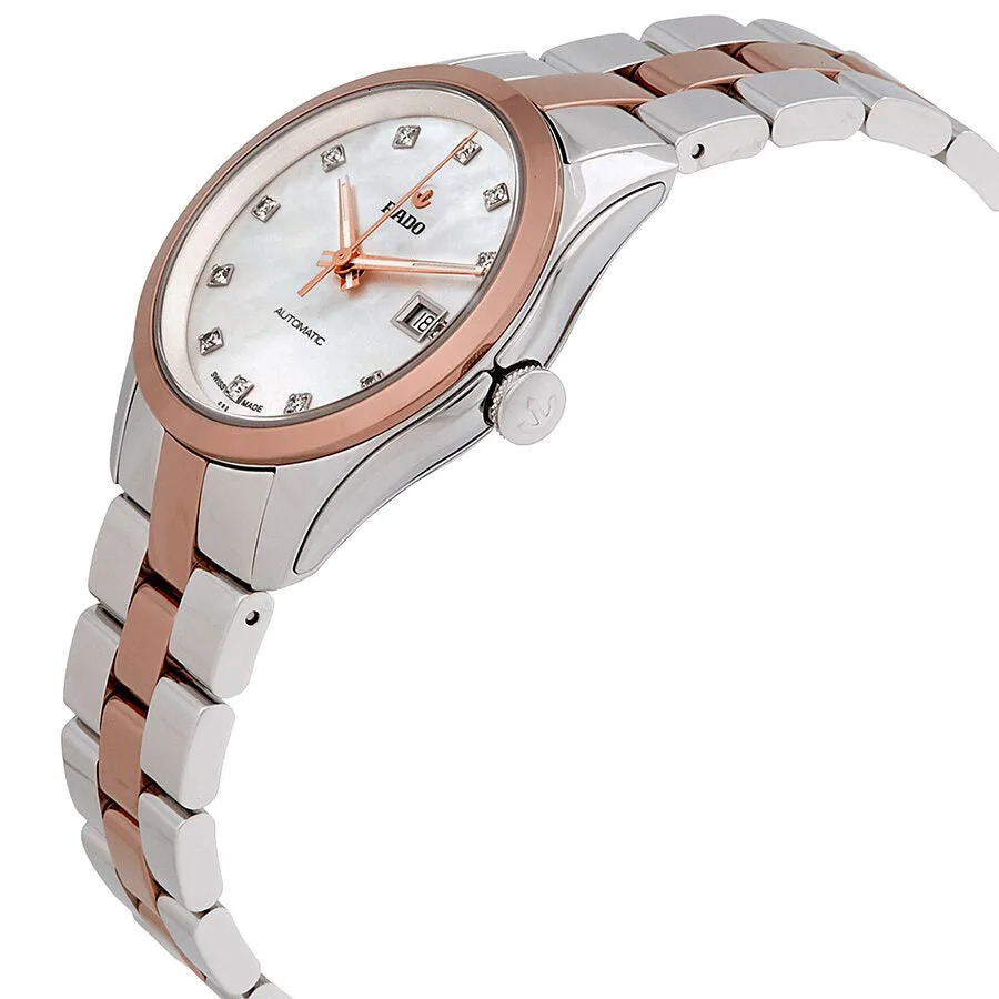 Rado HyperChrome S Automatic Mother Of Pearl Diamond Dial Ladies Two Tone Watch R32087902