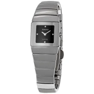 Rado Sintra Quartz Diamond Black Dial Ceramic Ladies Watch R13334732