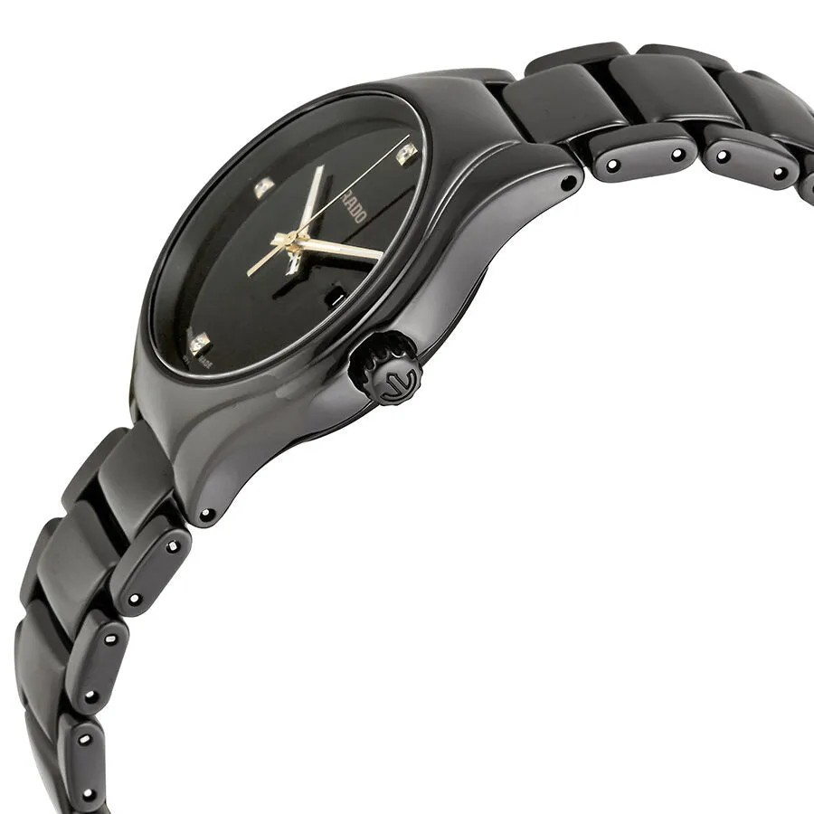 Rado True Black Dial Black Ceramic Ladies Watch R27059712