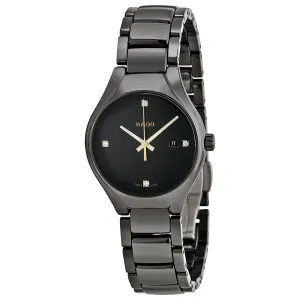 Rado True Black Dial Black Ceramic Ladies Watch R27059712