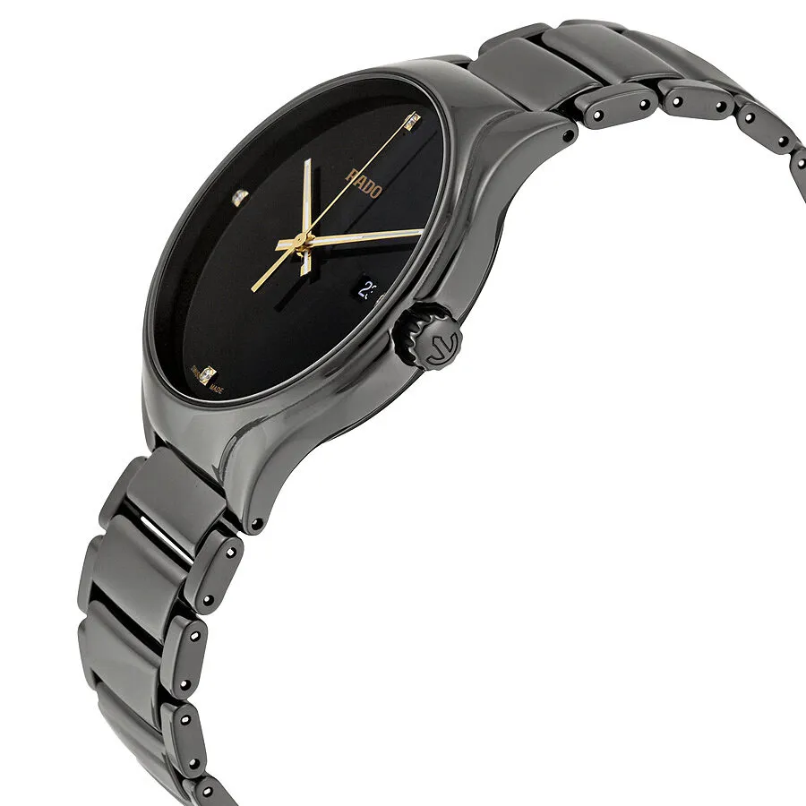 Rado True Black Dial Black Ceramic Men's Watch R27238712