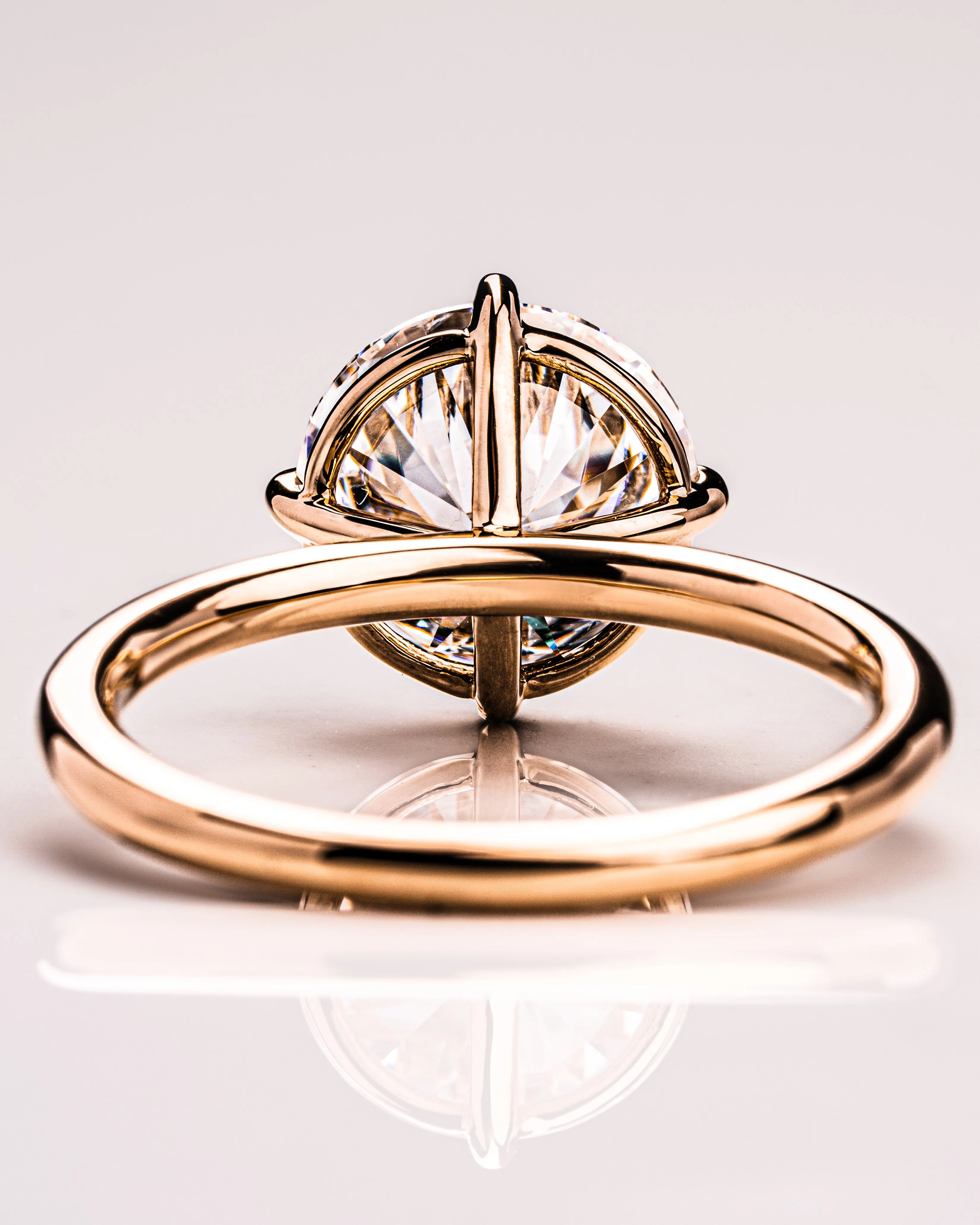 Ready to Ship - Randi (NSEW Prongs) - Round Brilliant (H&A)