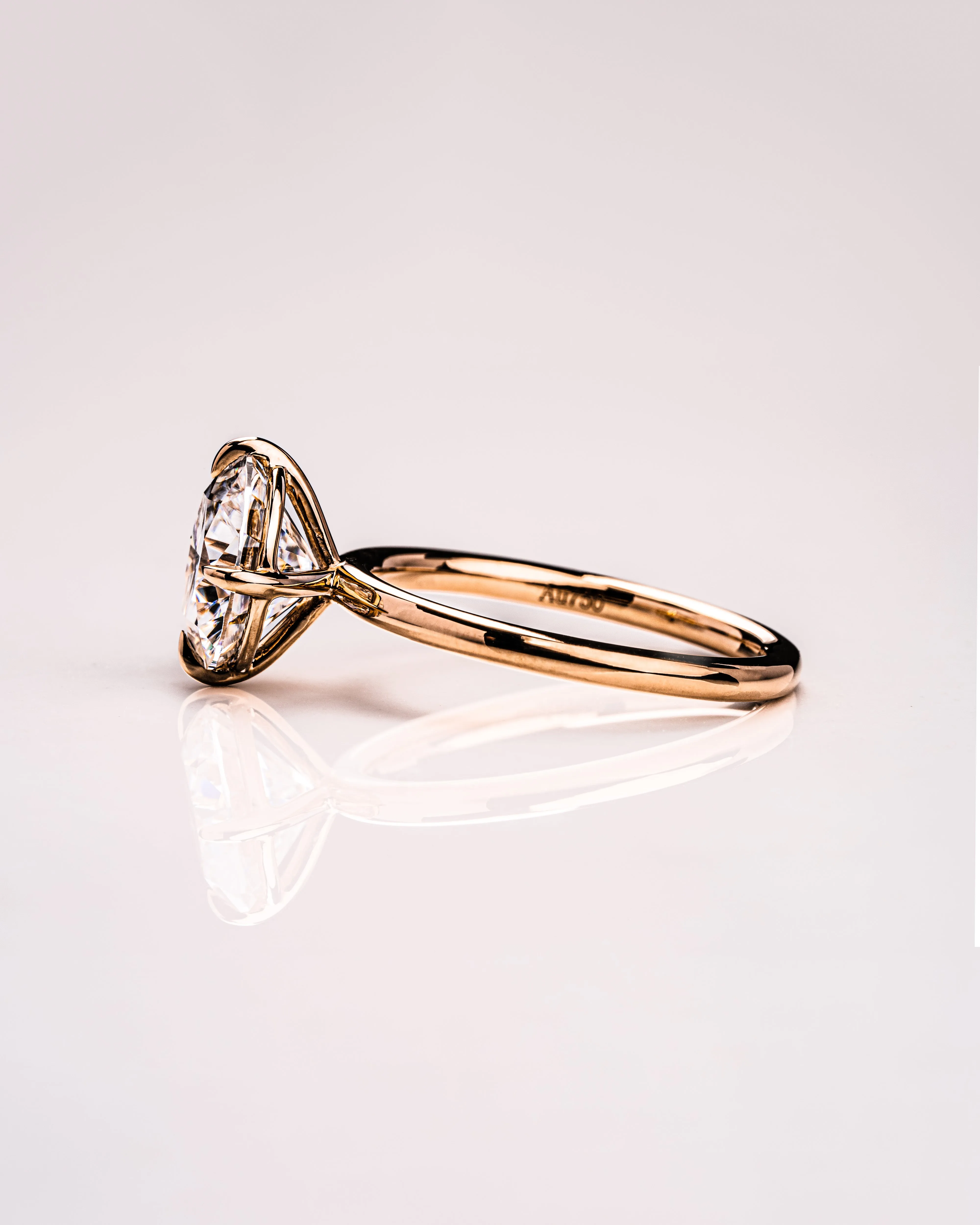 Ready to Ship - Randi (NSEW Prongs) - Round Brilliant (H&A)