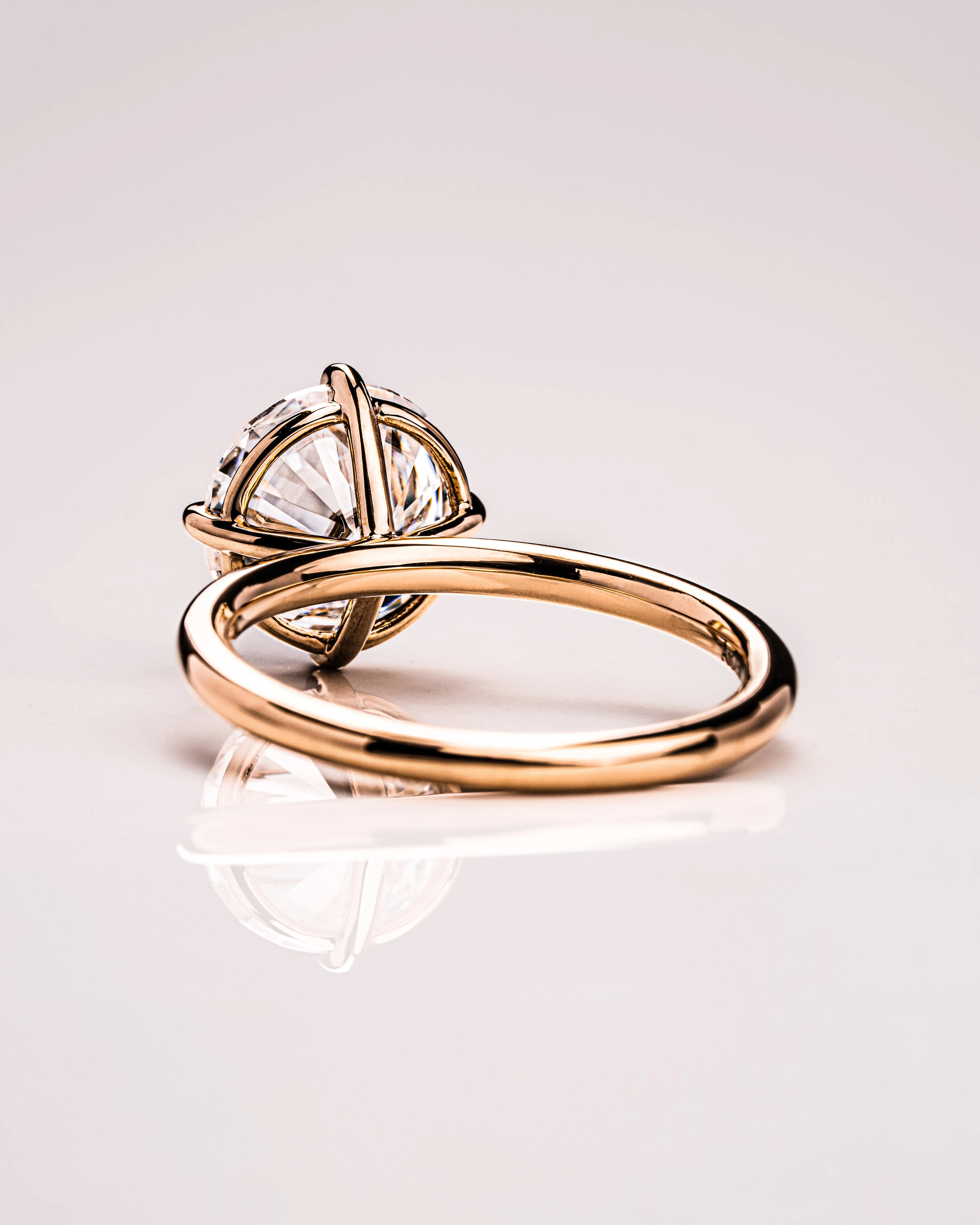 Ready to Ship - Randi (NSEW Prongs) - Round Brilliant (H&A)