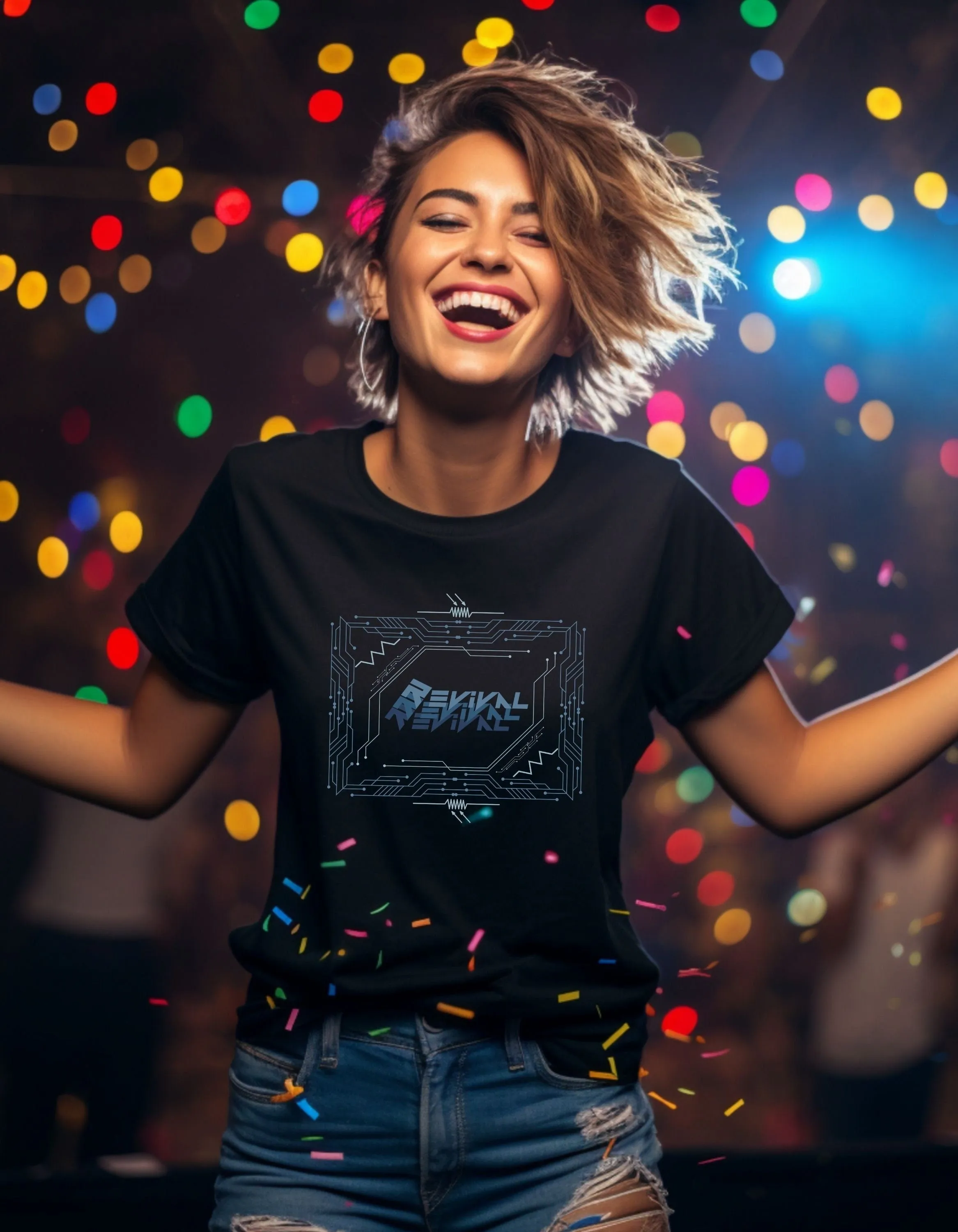 Resistance Circuitry by Revival Premium Short Sleeve T-Shirt, Men's and Women's Tee, Soft Fitted T-shirt, Gift for Men and Women