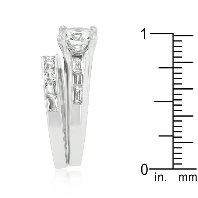 Rhodium Plated Stackable Ring Set