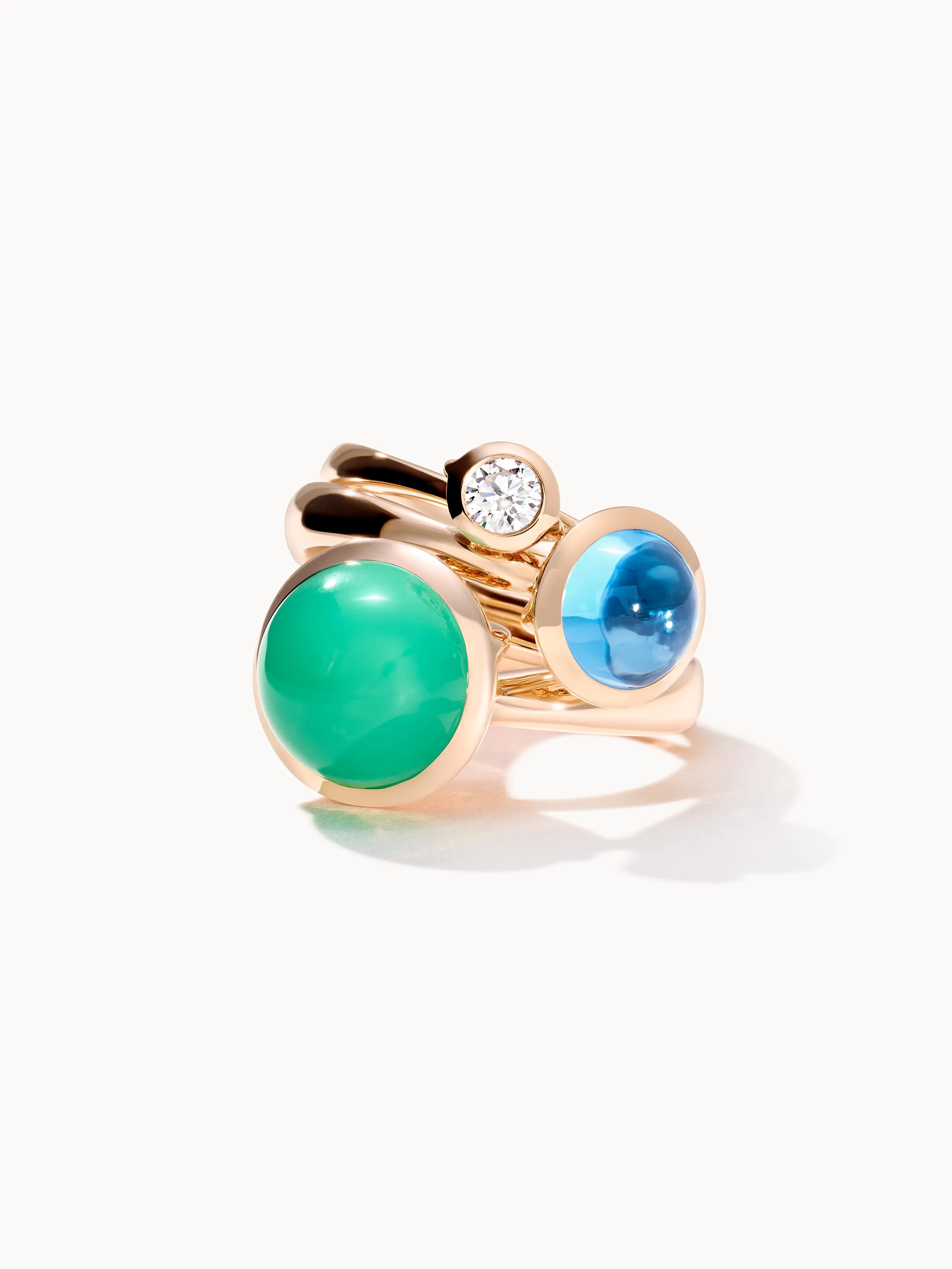 Ring BOUTON large Chrysoprase Chrysoprase