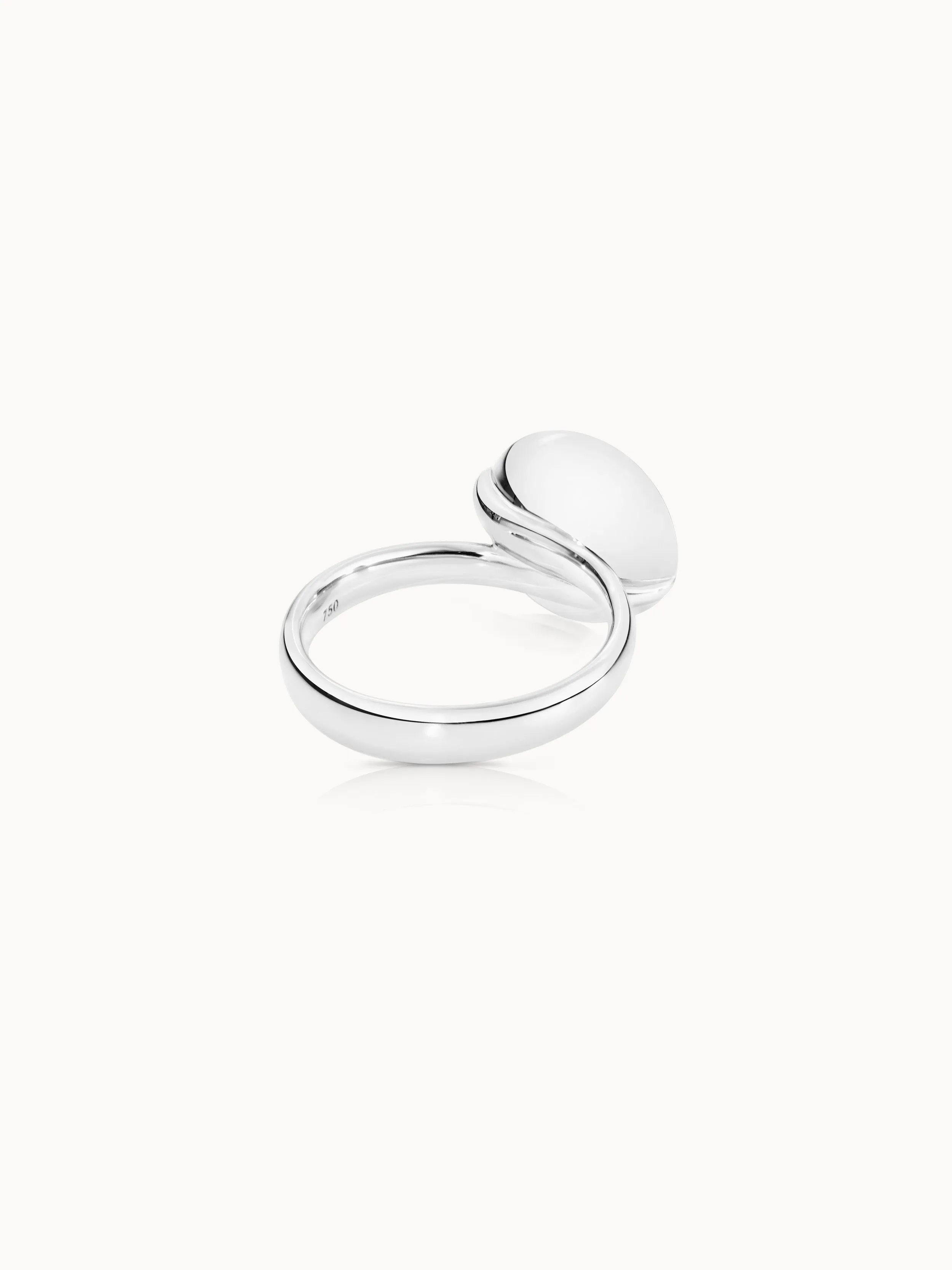 Ring BOUTON large Diamond Pavé 18K white gold