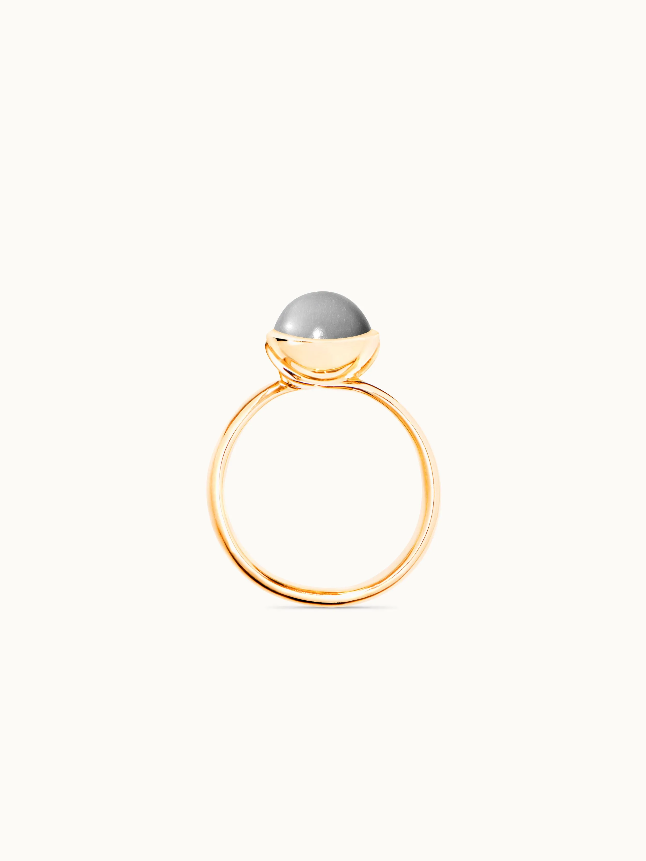 Ring BOUTON small Moonstone grey grey Moonstone