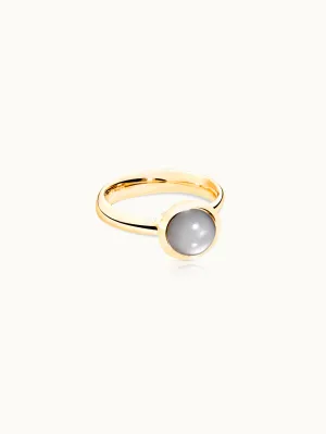 Ring BOUTON small Moonstone grey grey Moonstone