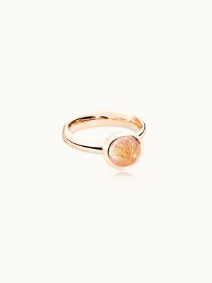 Ring BOUTON small rutilated Quartz red Rutilated Quartz