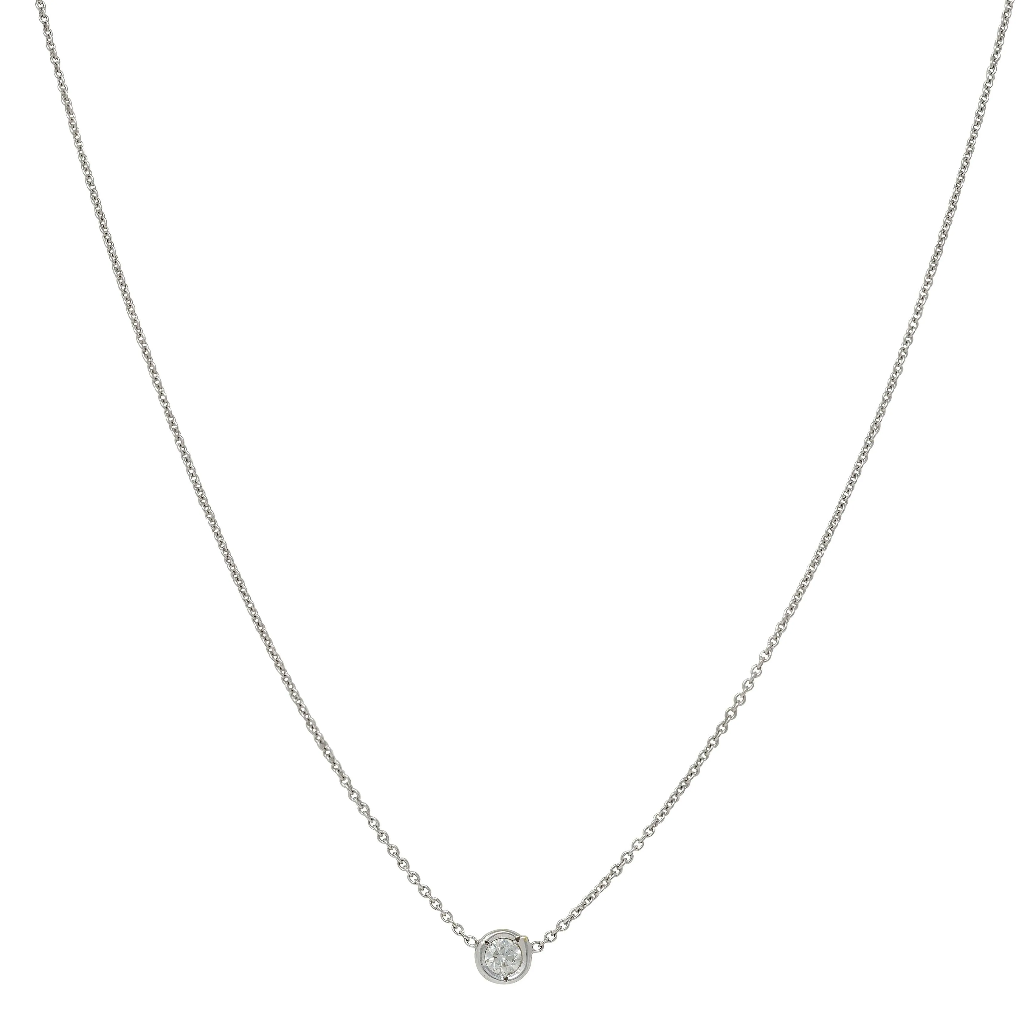 Roberto Coin 2000's Diamond Ruby 18 Karat White Gold Diamonds By The Inch Necklace