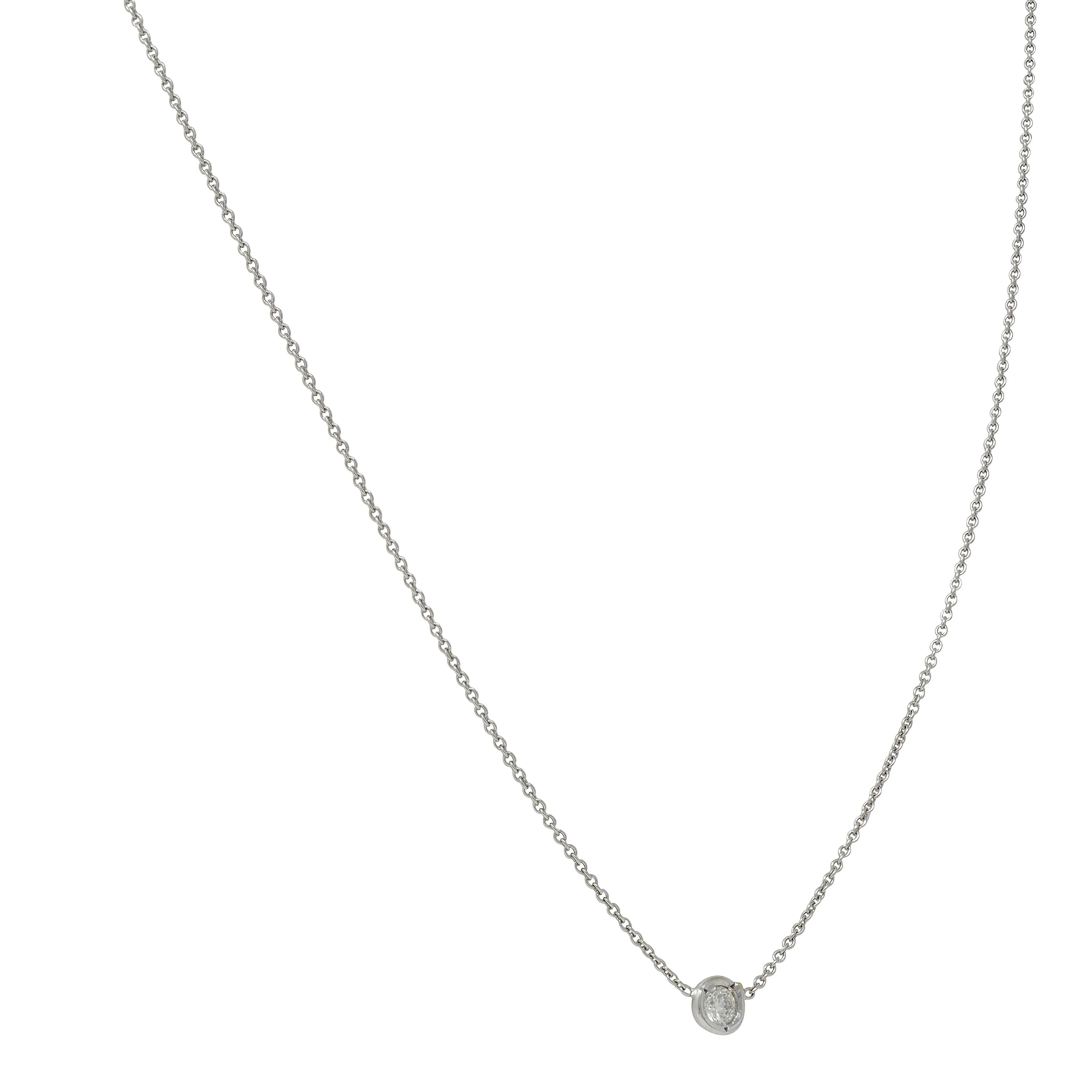 Roberto Coin 2000's Diamond Ruby 18 Karat White Gold Diamonds By The Inch Necklace