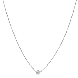 Roberto Coin 2000's Diamond Ruby 18 Karat White Gold Diamonds By The Inch Necklace