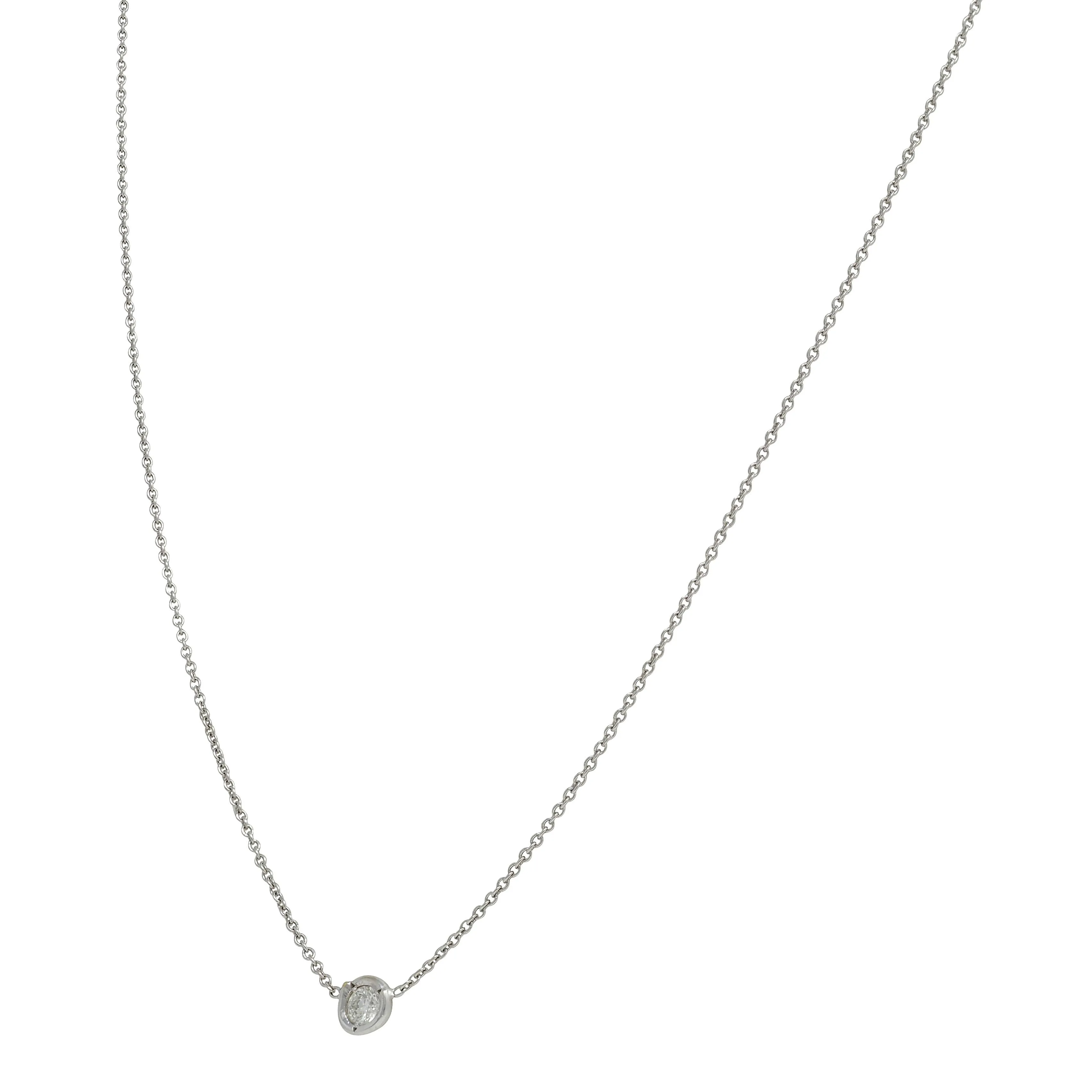 Roberto Coin 2000's Diamond Ruby 18 Karat White Gold Diamonds By The Inch Necklace