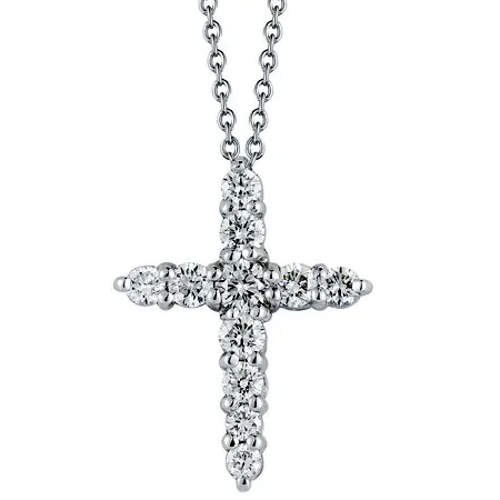 Roberto Coin TINY TREASURES DIAMOND CROSS NECKLACE Pendant