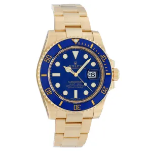 Rolex 18K Yellow Gold Submariner Date 116618LB