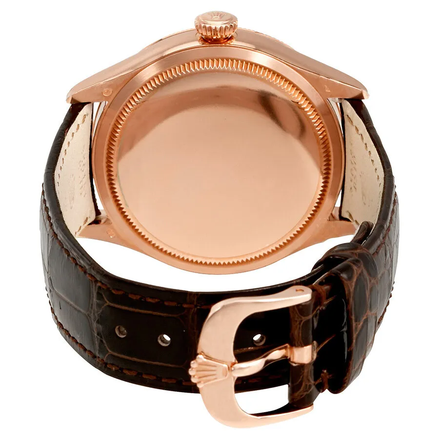 Rolex Cellini Black Dial 18K Rose Gold Automatic Men's Watch 50515BKSBRL