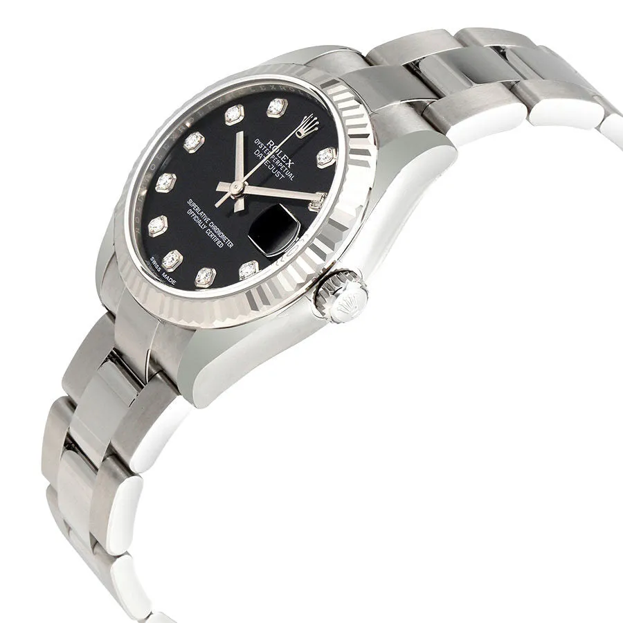 Rolex Datejust Lady 31 Black Dial Stainless Steel Oyster Bracelet Automatic Watch 178274BKDO