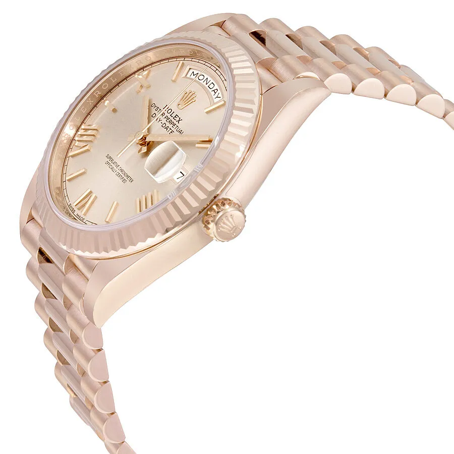 Rolex Day-Date 40 Sundust Dial 18K Everose Gold President Automatic Men's Watch 228235SNRP