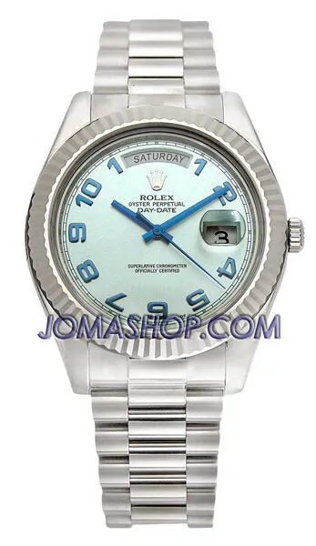 Rolex Day-Date II Blue Dial 18K White Gold President Automatic Men's Watch 218239BLAP