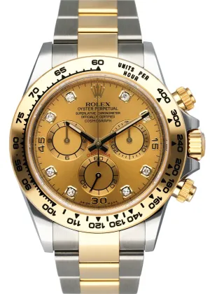 Rolex Daytona 116503 Diamond Dial Mens Watch Box & Papers