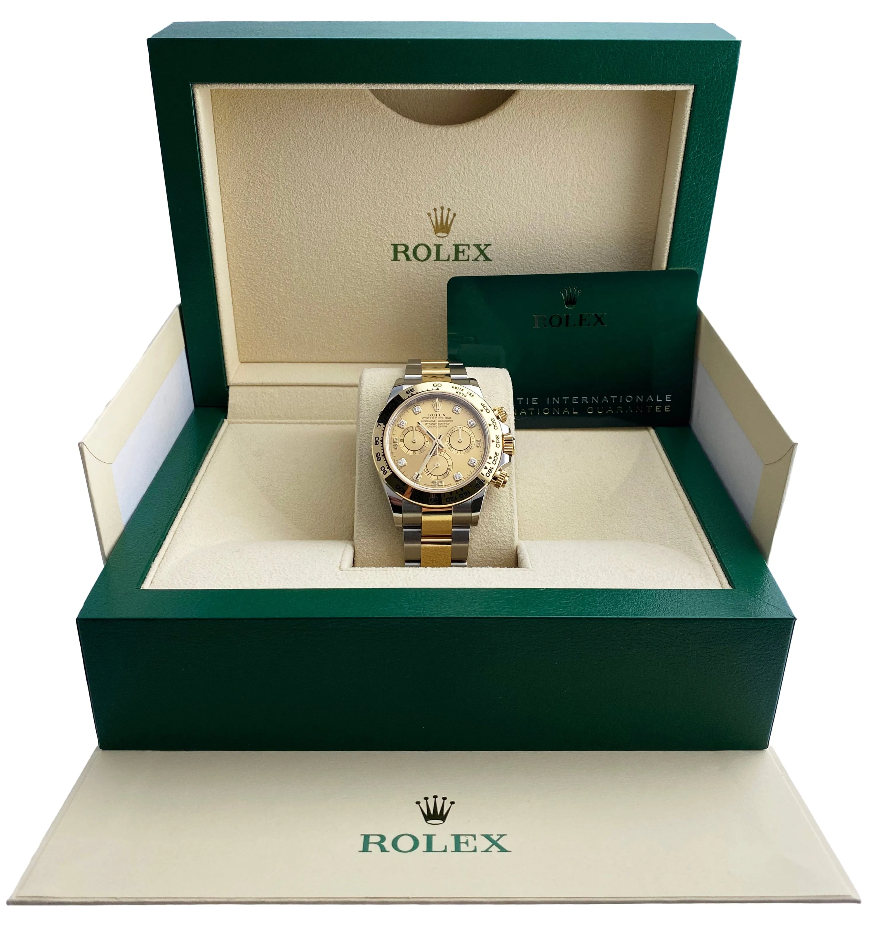 Rolex Daytona 116503 Diamond Dial Mens Watch Box & Papers