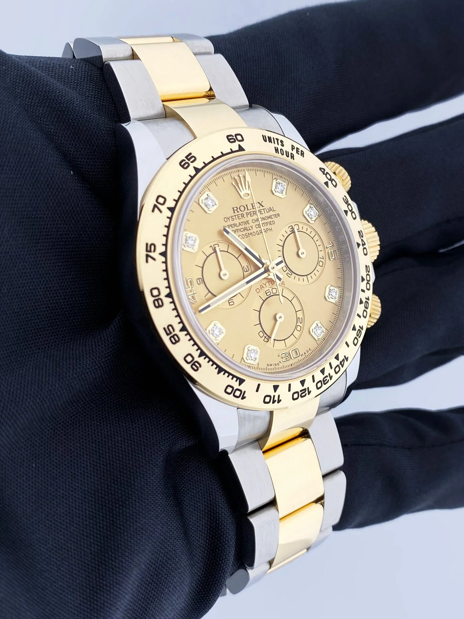 Rolex Daytona 116503 Diamond Dial Mens Watch Box & Papers