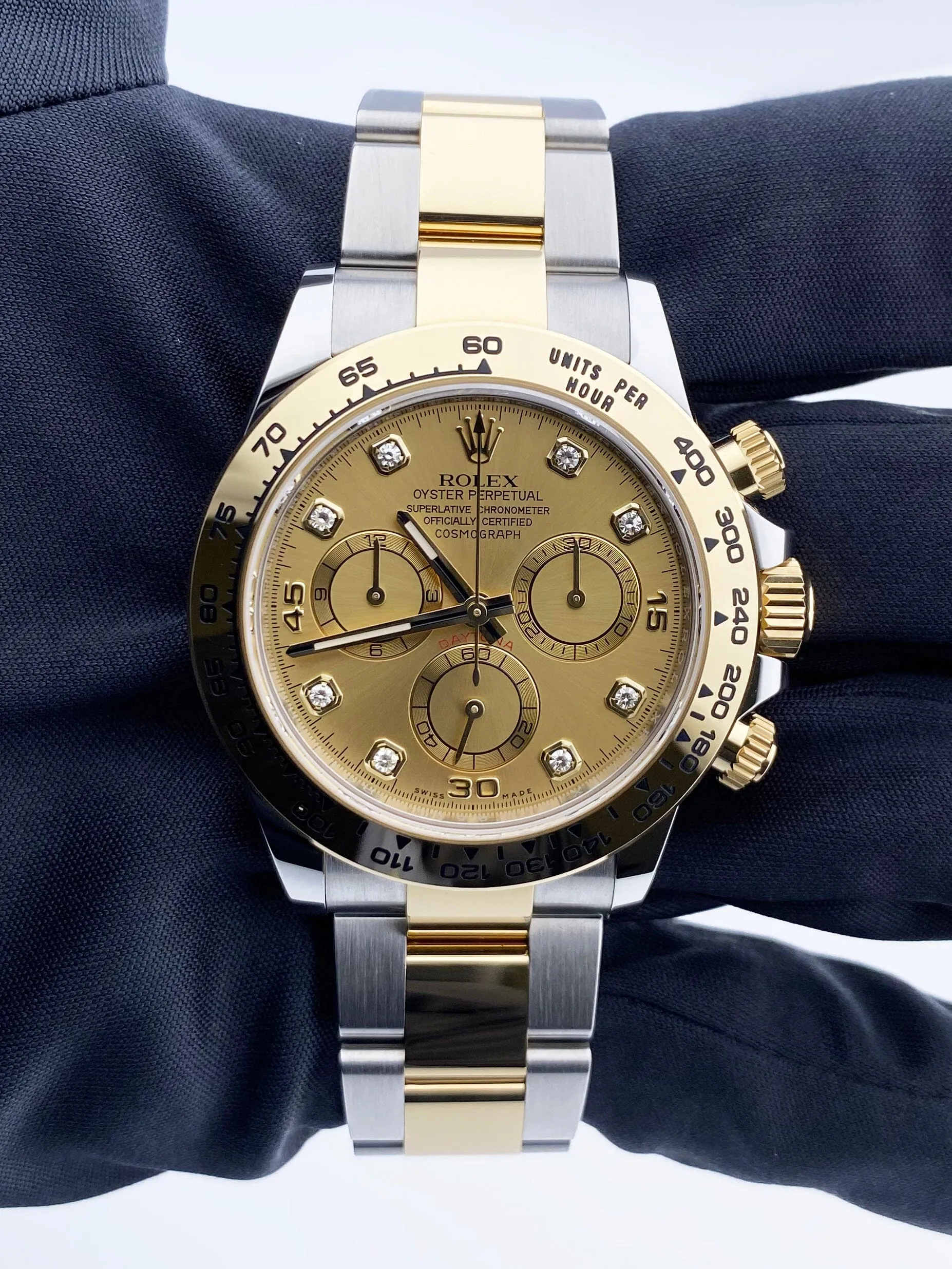 Rolex Daytona 116503 Diamond Dial Mens Watch Box & Papers