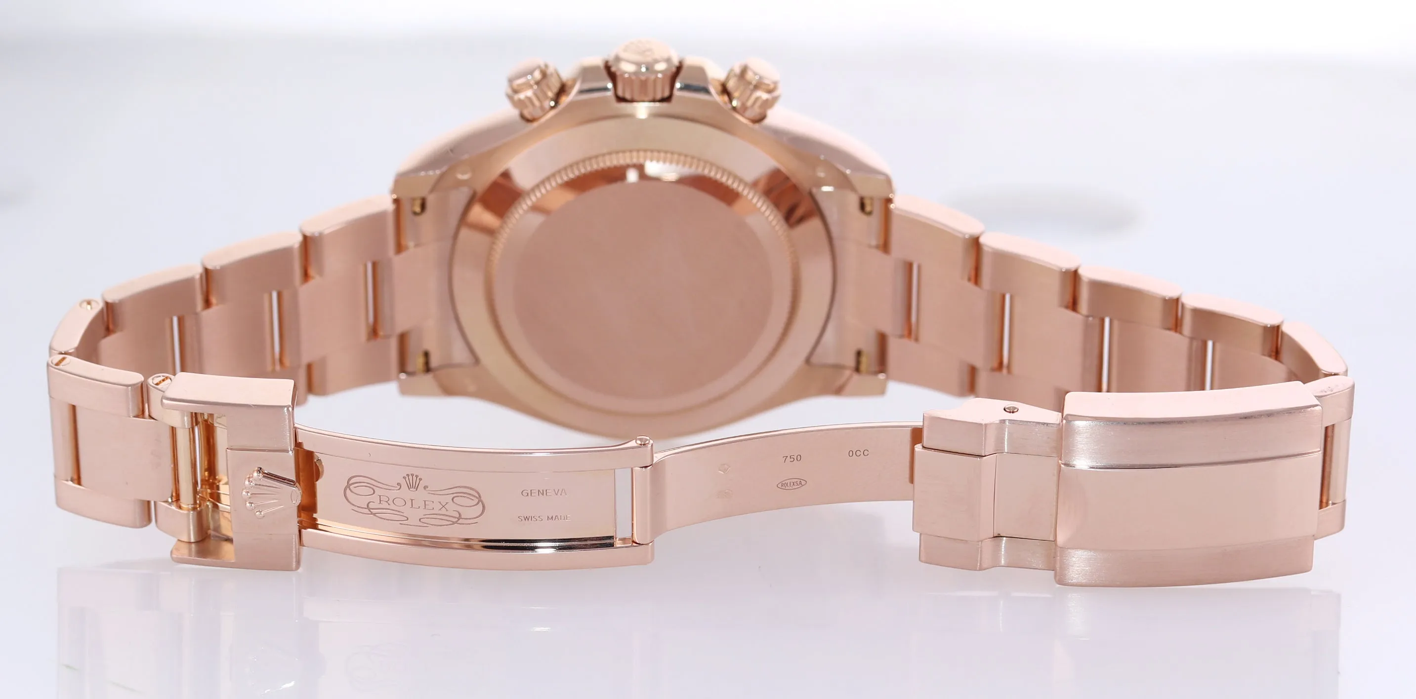 Rolex Daytona Rose Gold 116505 18k Black Dial Chrono Watch Box