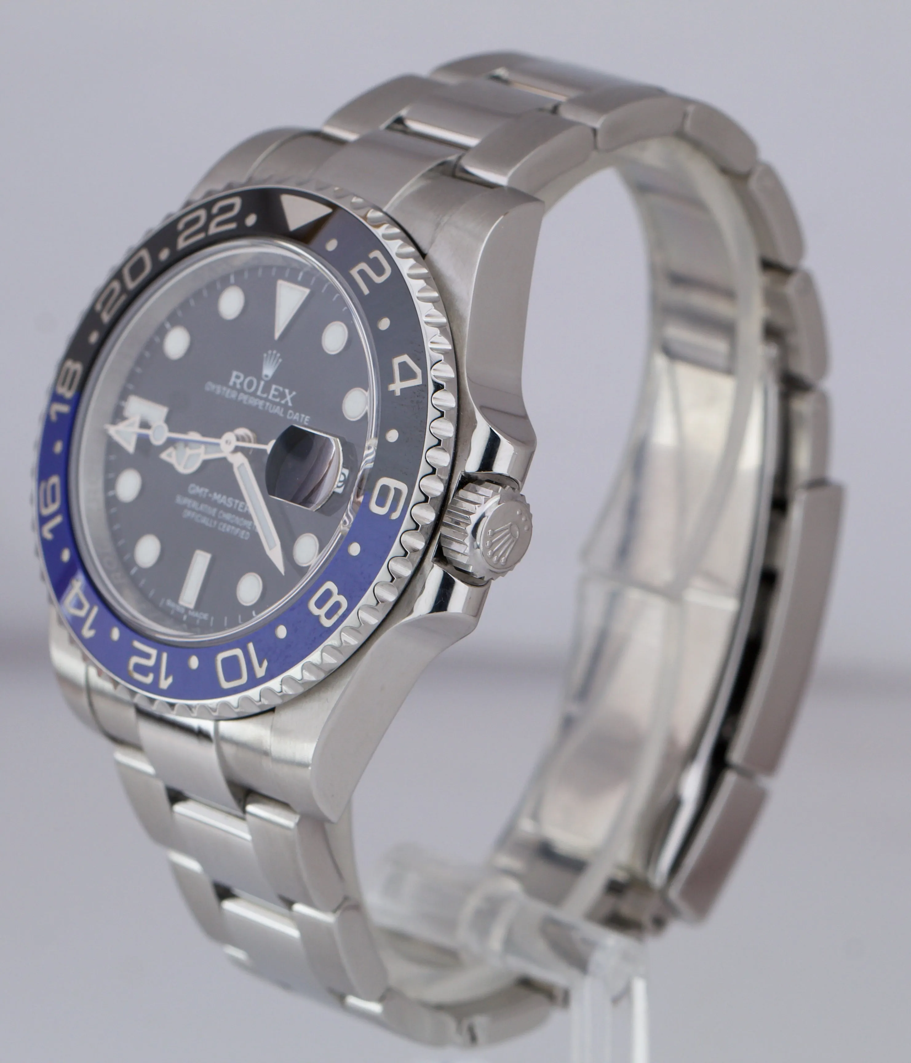Rolex GMT-Master II Batman Blue Black 40mm Watch Stainless Steel 116710 BLNR