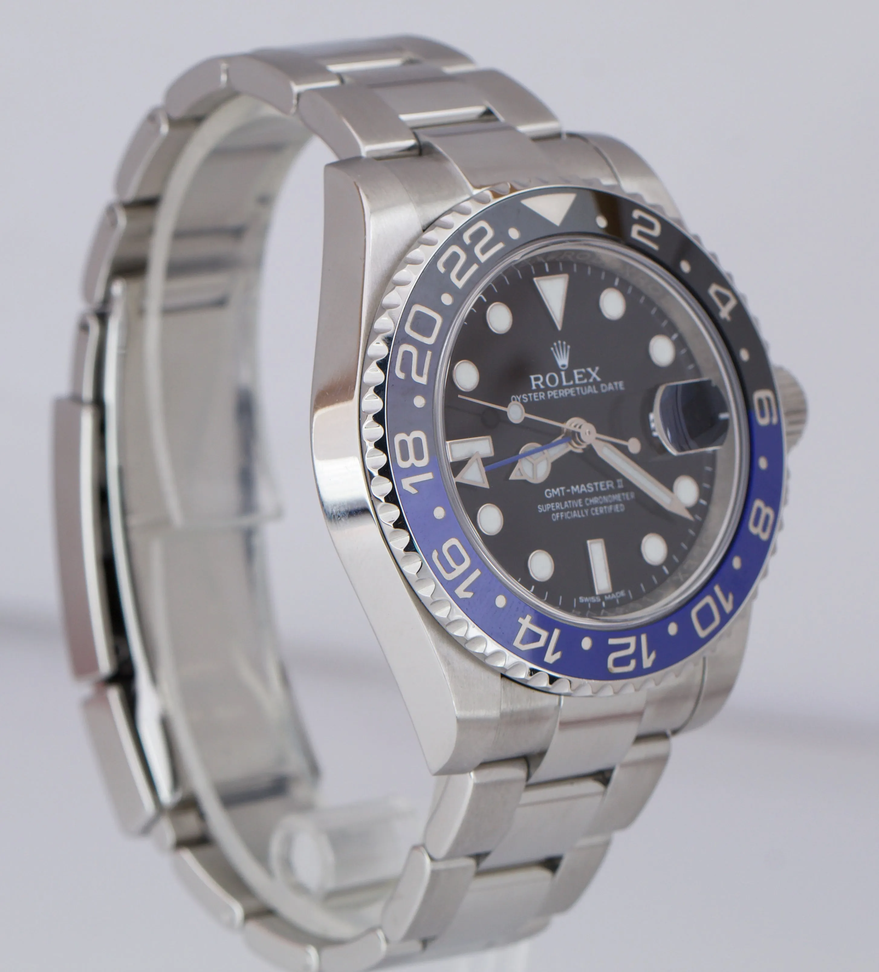 Rolex GMT-Master II Batman Blue Black 40mm Watch Stainless Steel 116710 BLNR