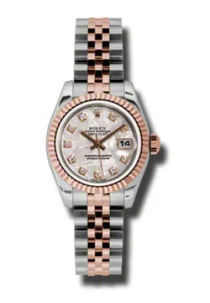 Rolex Lady Datejust 26 Meteorite Dial Stainless Steel and 18K Everose Gold Jubilee Bracelet Automatic Watch 179171MTDJ