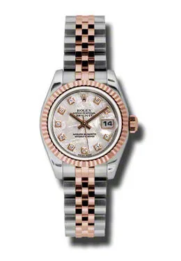 Rolex Lady Datejust 26 Meteorite Dial Stainless Steel and 18K Everose Gold Jubilee Bracelet Automatic Watch 179171MTDJ