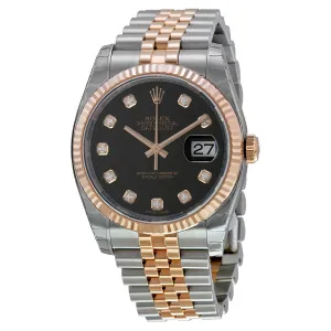 Rolex Oyster Perpetual Datejust 36 Black Dial Stainless Steel and 18K Everose Gold Jubilee Bracelet Automatic Men's Watch 116231BKDJ