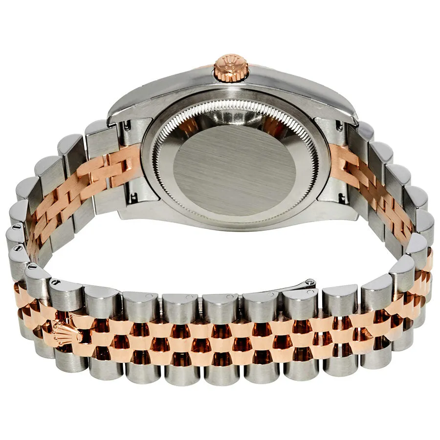 Rolex Oyster Perpetual Datejust 36 Black Mother of Pearl Dial Stainless Steel and 18K Everose Gold Jubilee Bracelet Automatic Ladies Watch 116231BKMDJ