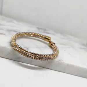 Rose Gold Bracelet With Stone Design American Diamond