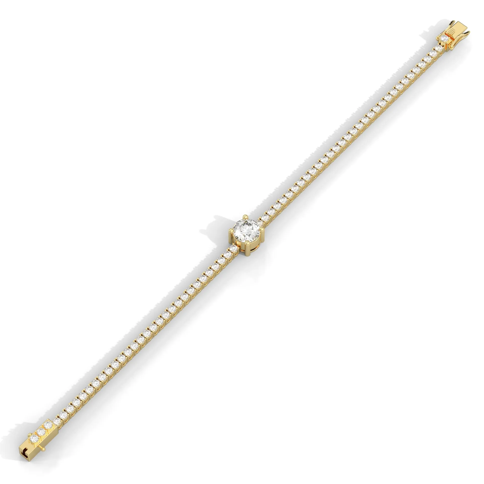 Round Diamond Round Tennis Bracelet
