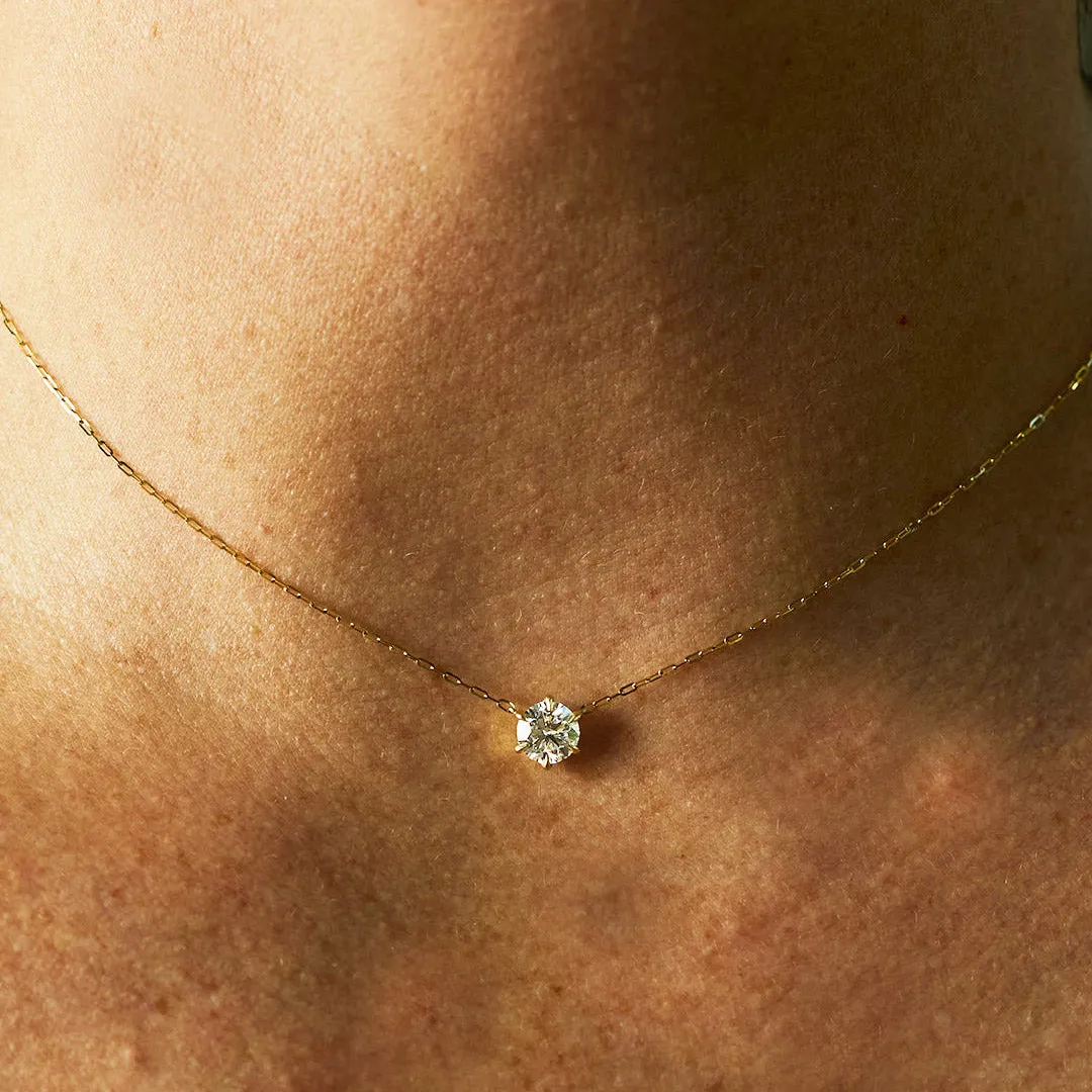 Round Diamond Solitaire Necklace