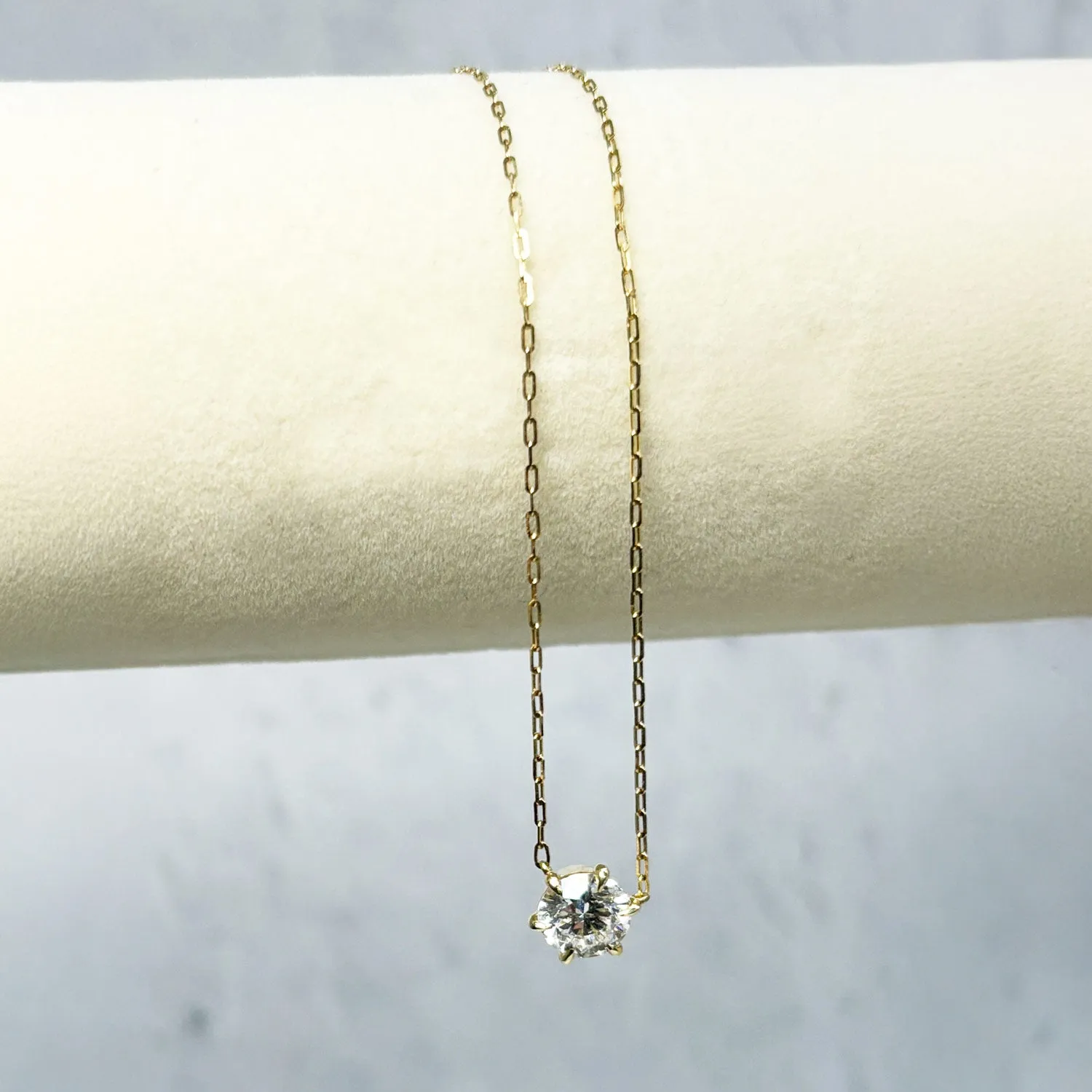 Round Diamond Solitaire Necklace