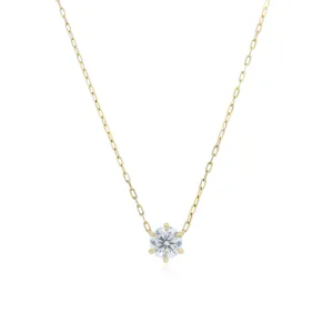 Round Diamond Solitaire Necklace