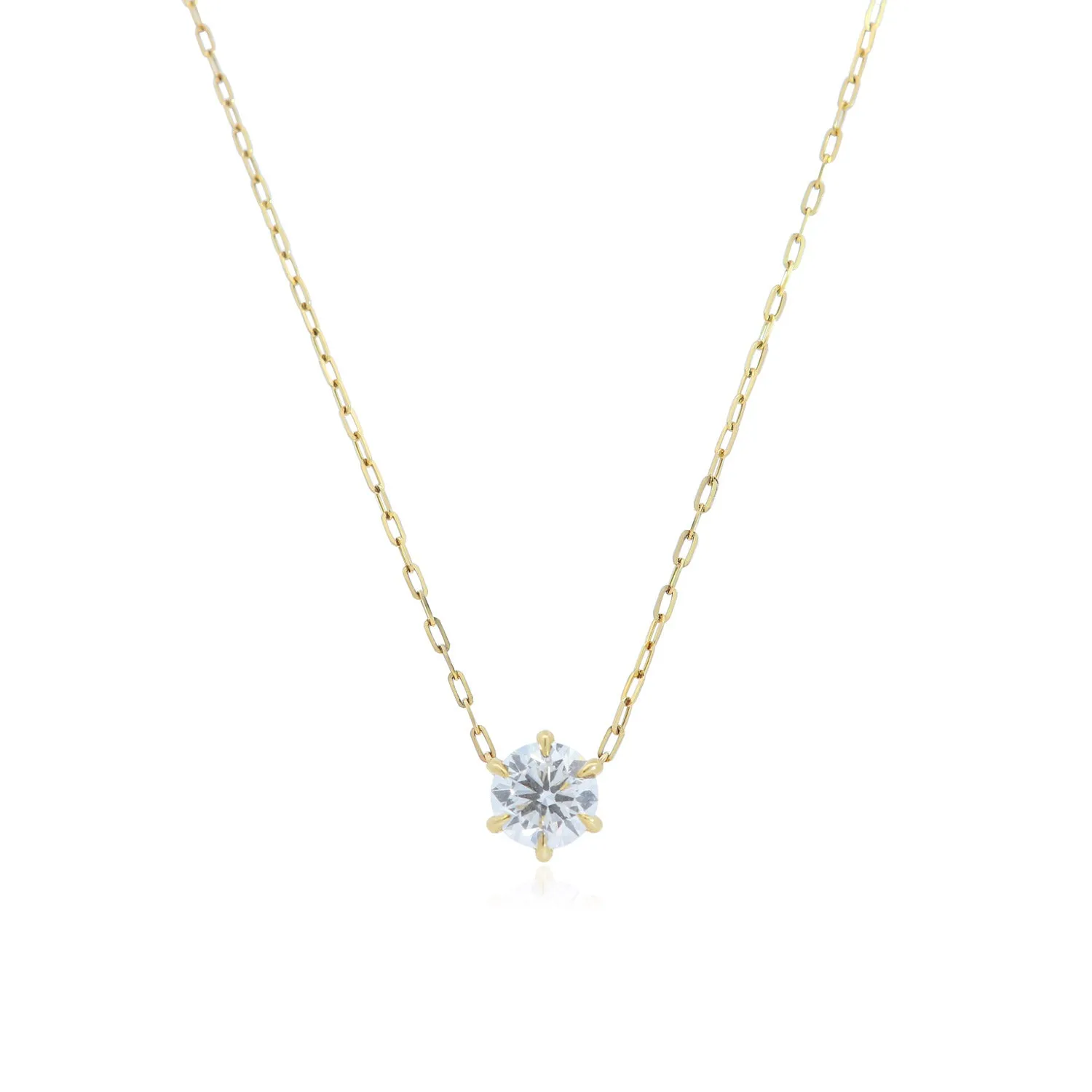 Round Diamond Solitaire Necklace