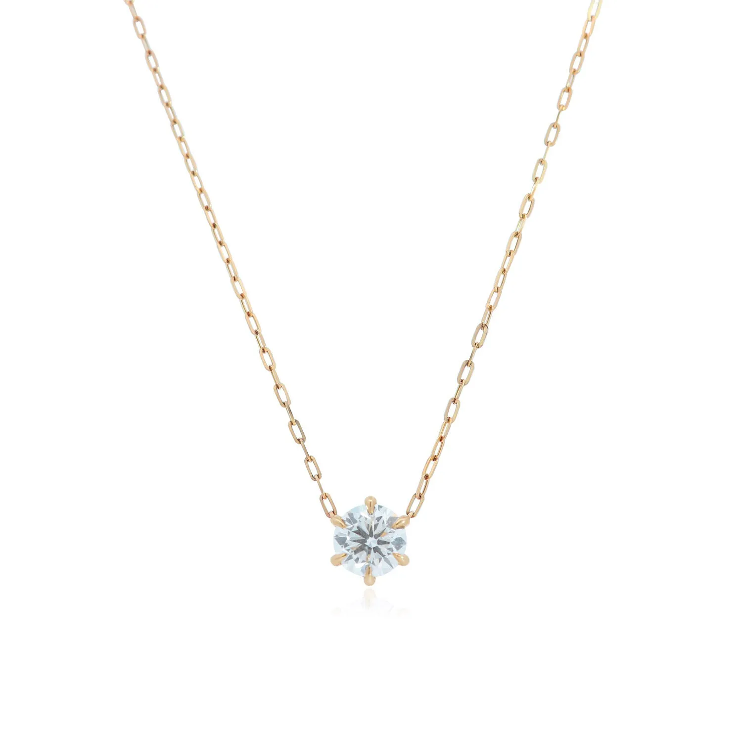 Round Diamond Solitaire Necklace