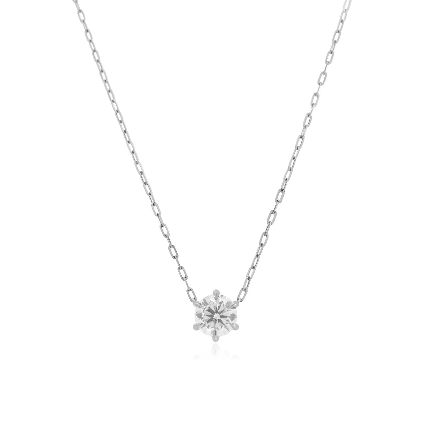 Round Diamond Solitaire Necklace
