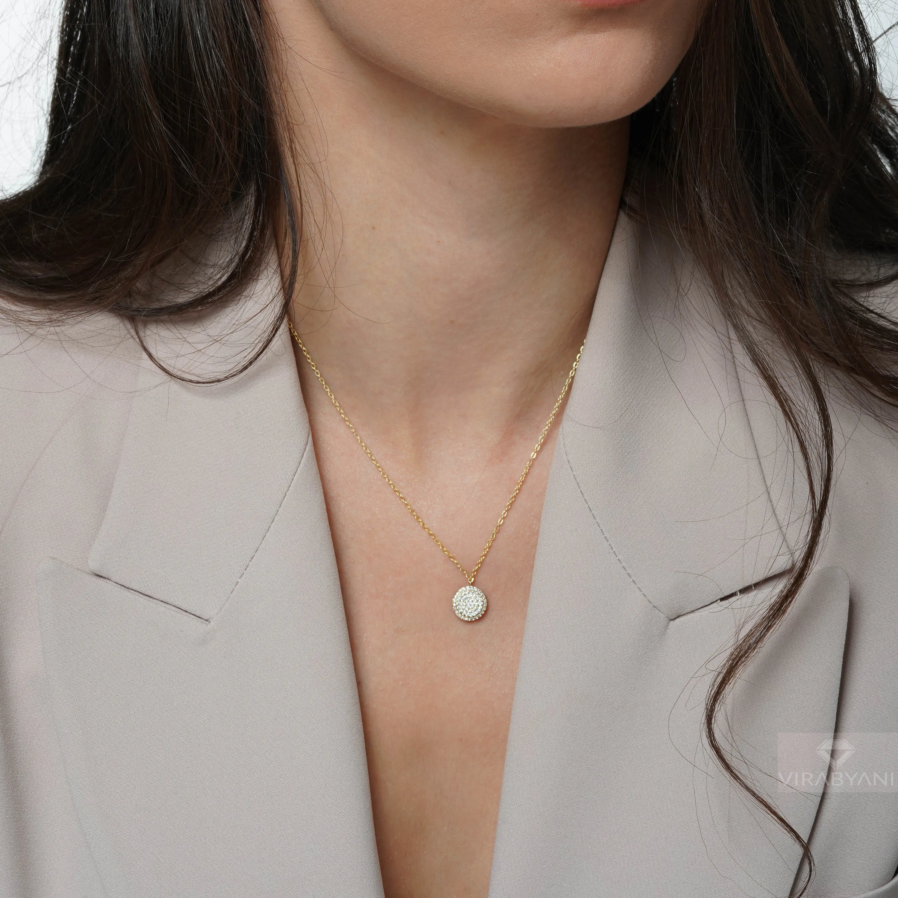Round Shaped AMoré Pavé Necklace With 0.50 ct. Diamonds