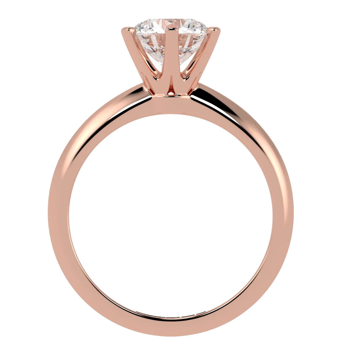 Round Solitaire 6-Claw Engagement Ring