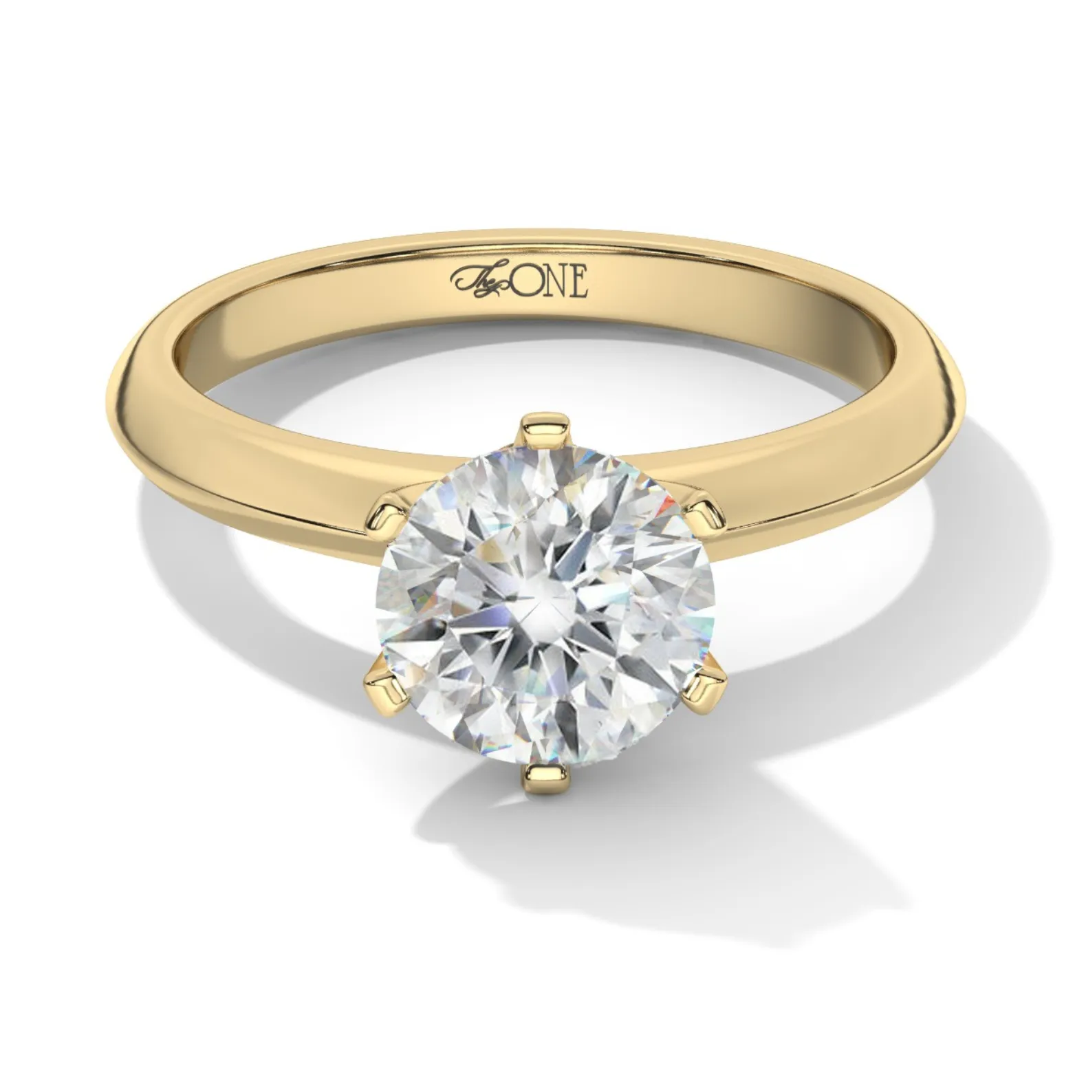 Round Solitaire 6-Claw Engagement Ring