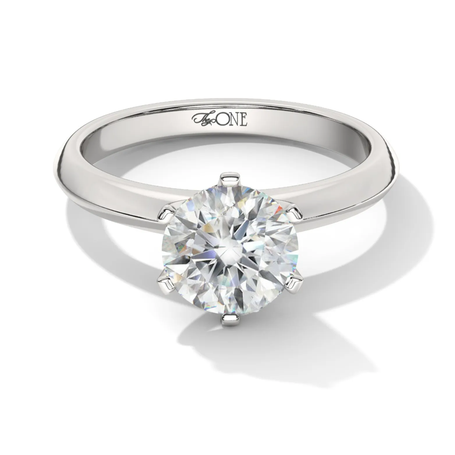 Round Solitaire 6-Claw Engagement Ring